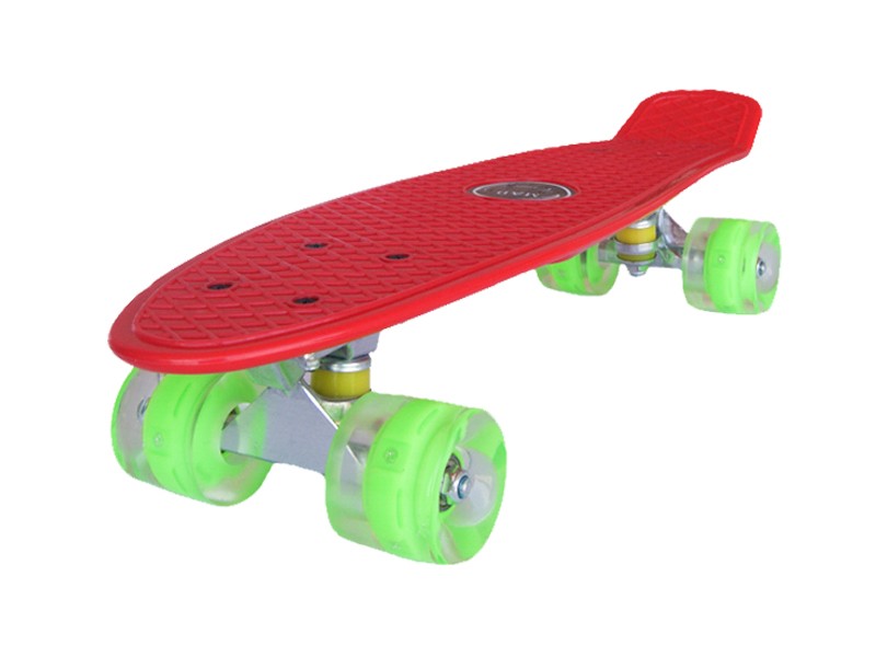 Deskorolka fiszka Mad Cruiser LED ABEC 7 –czerwona