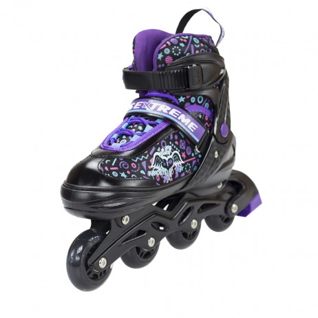 Role reglabile Nils Extreme NJ4613 cu roti LED- mov