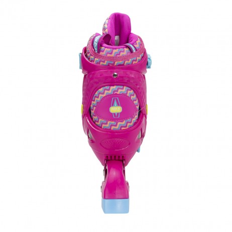 Role reglabile Nils Extreme NJ4613 cu roti LED- roz