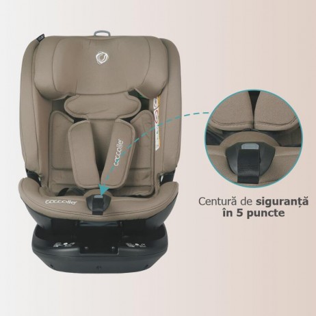 Scaun auto rotativ iSize Coccolle Velsa Taupe brown