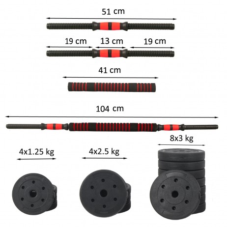 Set Haltera si Gantere ciment Sportmann SHG07 40 kg