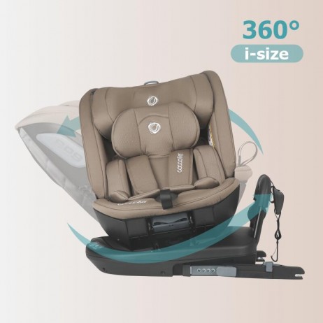 Scaun auto rotativ iSize Coccolle Velsa Taupe brown